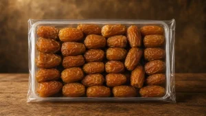 خرما زاهدی بسته سلفونی ۴۰۰ گرمی مروارید سیاه با بسته‌بندی کاربردی