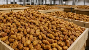 خرما زاهدی خشک بافت نیمه‌خشک و بسته‌بندی صادراتی
