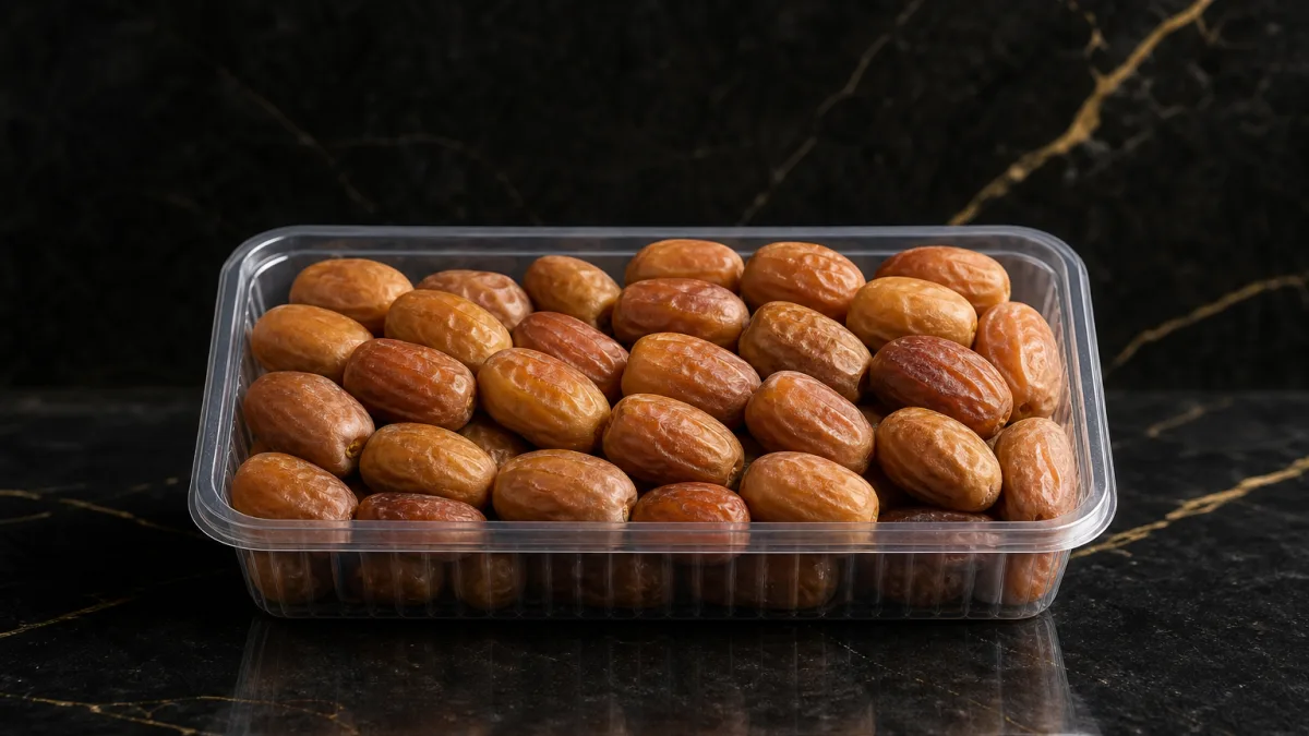 خرما زاهدی ۴۰۰ گرمی مروارید سیاه برای پذیرایی و میانوعده روزانه